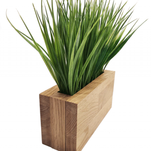 Искусственная трава в горшке из дуба 20*10*7см